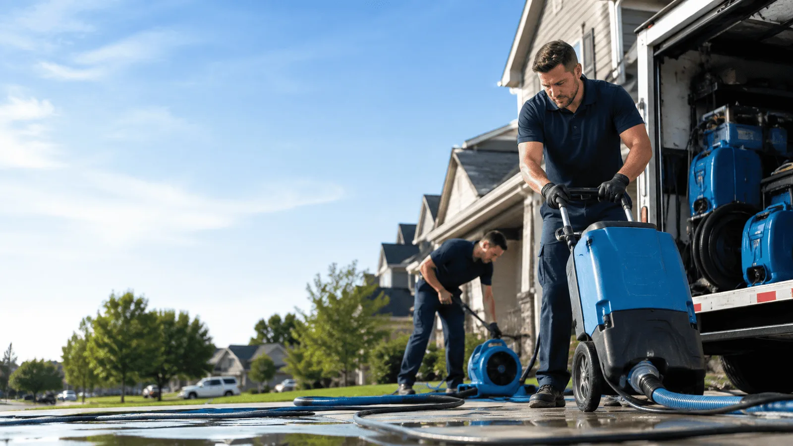Dehumidification being performed in Whitesburg, KY